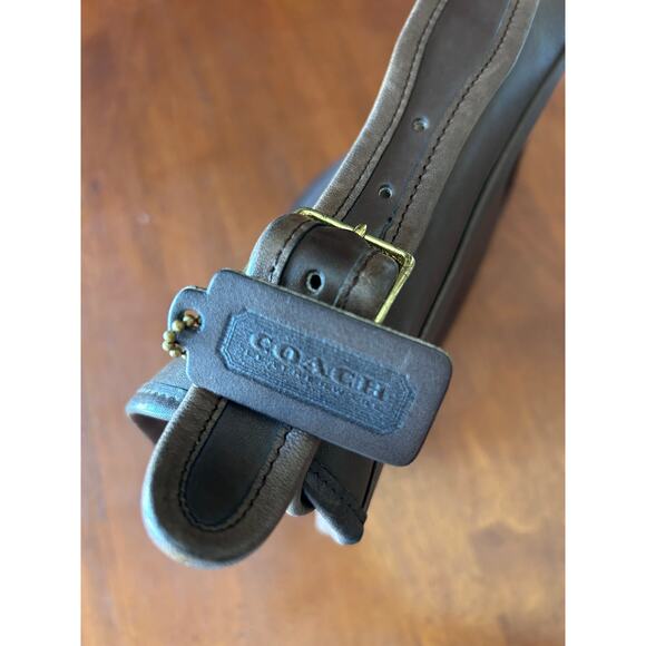 Rare Vintage BROWN Coach LEATHERWARE Classic Pouch Shoulder Bag mid-1970s - Picture 12 of 16